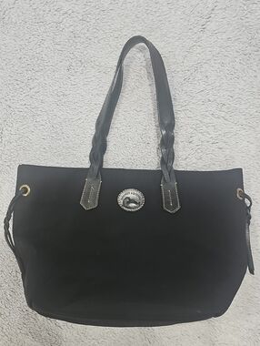 Like New Dooney & Bourke Black Tote Bag with Braided Handles